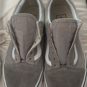 Vans Gray Canvas Athletic Shoes
